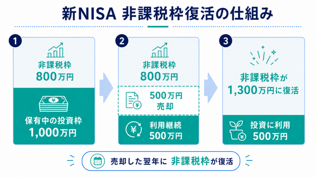 新NISAの非課税枠復活の仕組み
