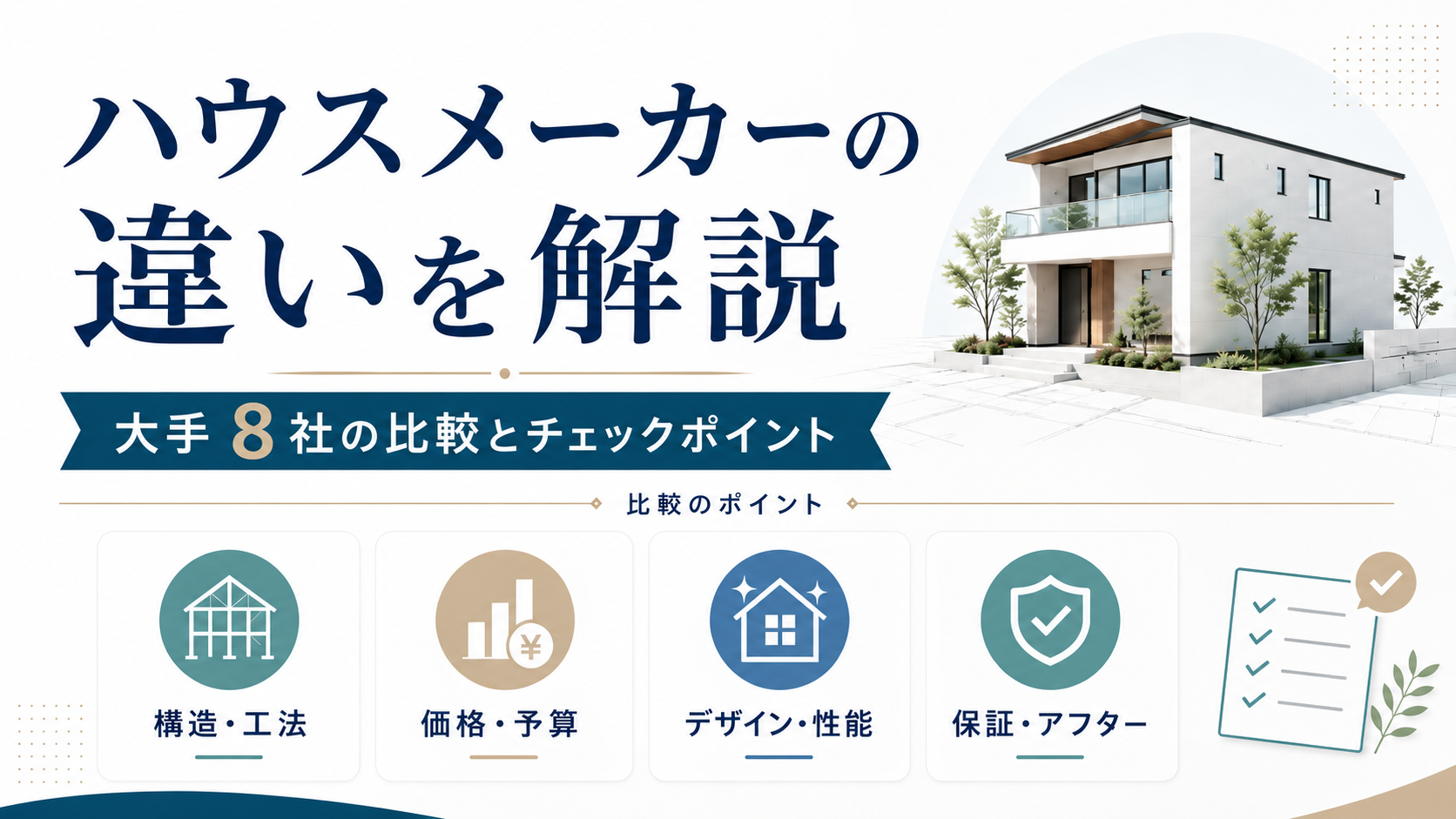 ハウスメーカーの違いを解説