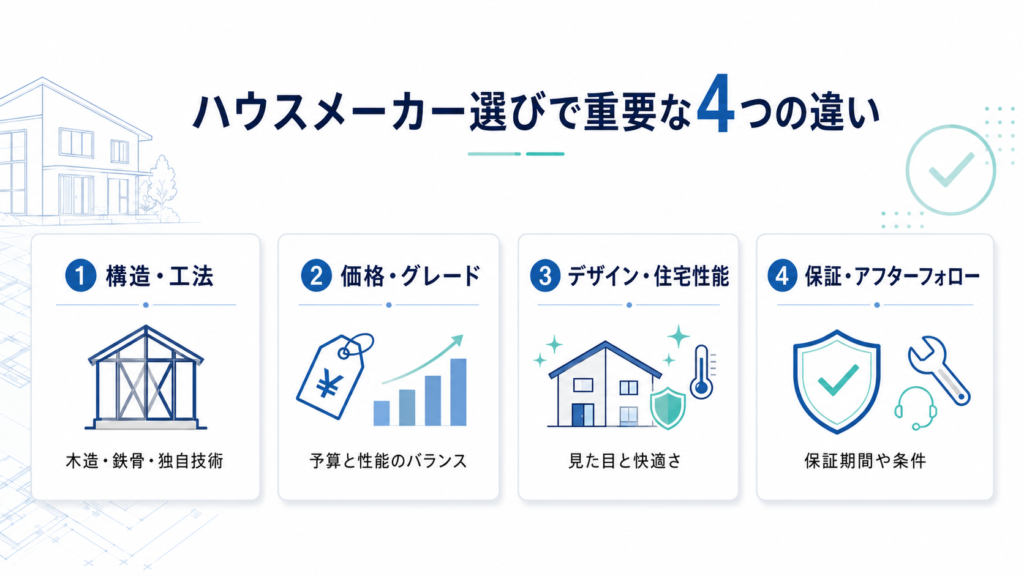 ハウスメーカー選びにおける重要な違い