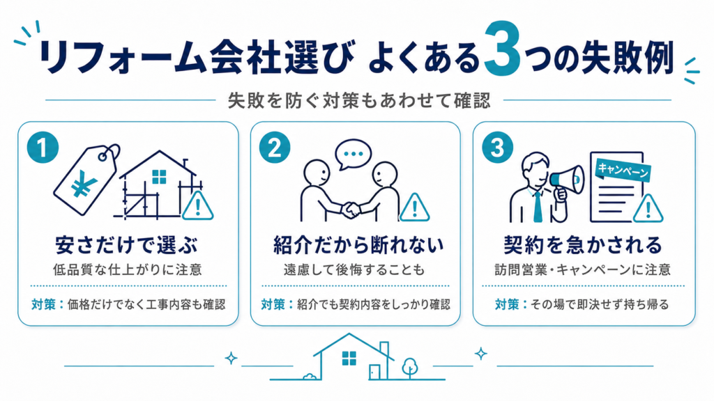リフォーム会社選びの失敗例