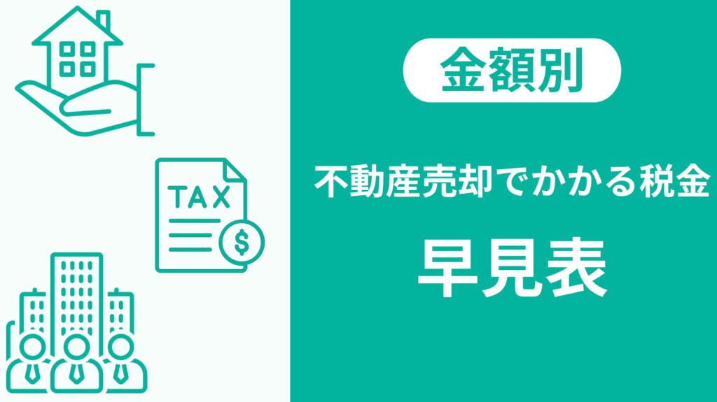 不動産売却でかかる税金早見表
