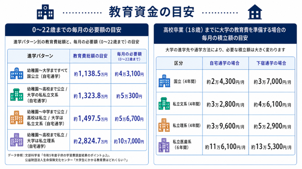教育資金の目安