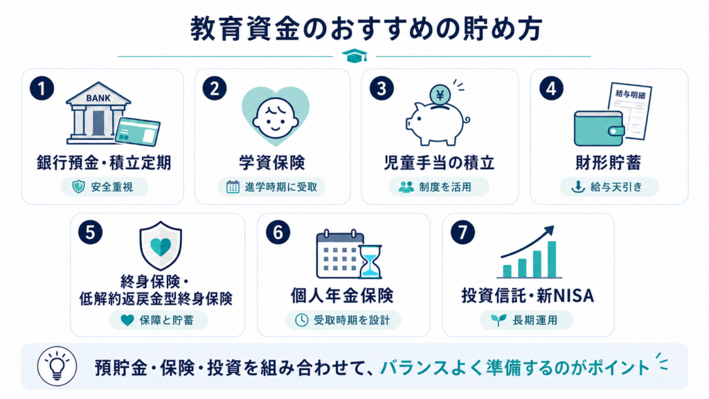 教育資金のおすすめの貯め方